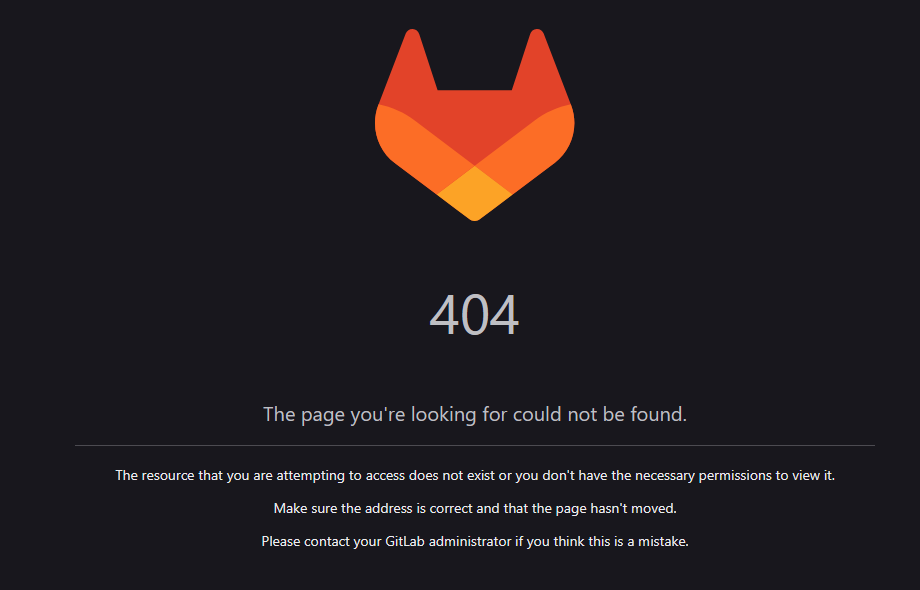 404 error when visiting GitLab Pages URL