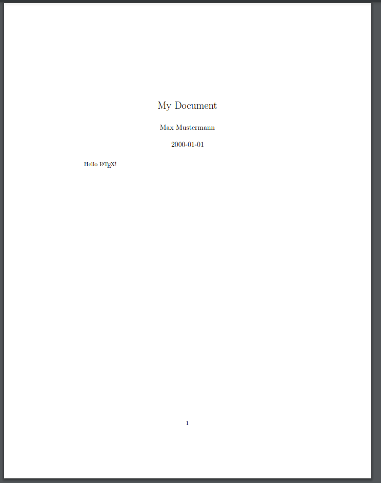 Screenshot of the PDF file generated by Pandoc from the Markdown source file.