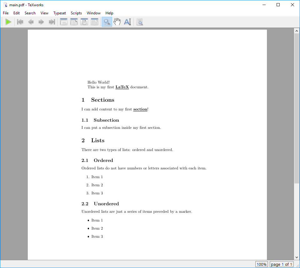 Our document with keywords highlighted in bold and underlined.