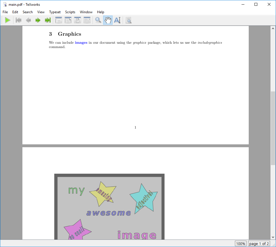 Our document with an included image.