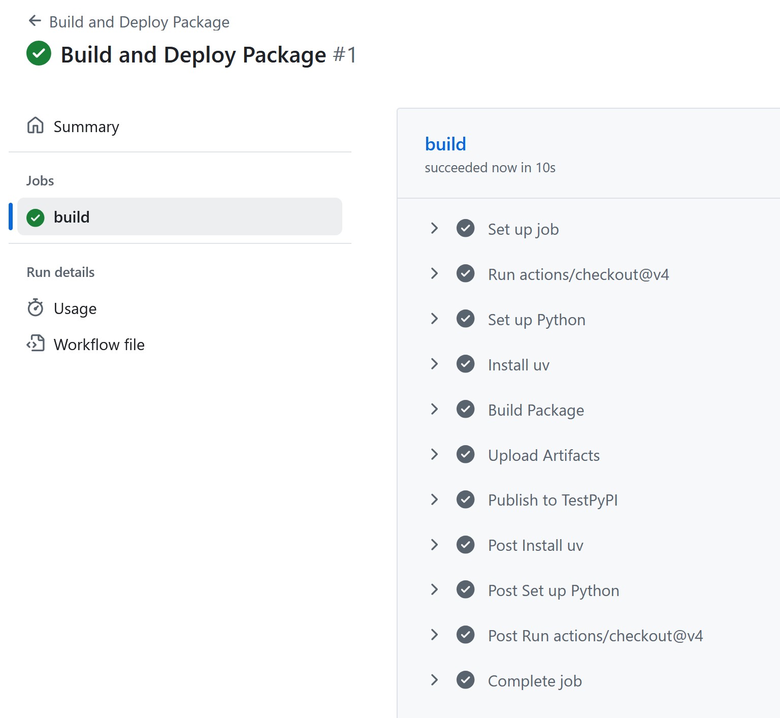 GitHub Actions Successful Build