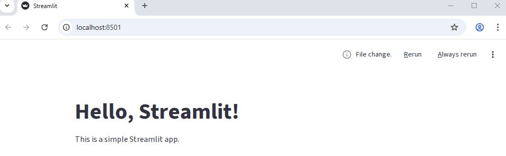 Streamlit File Change Detected